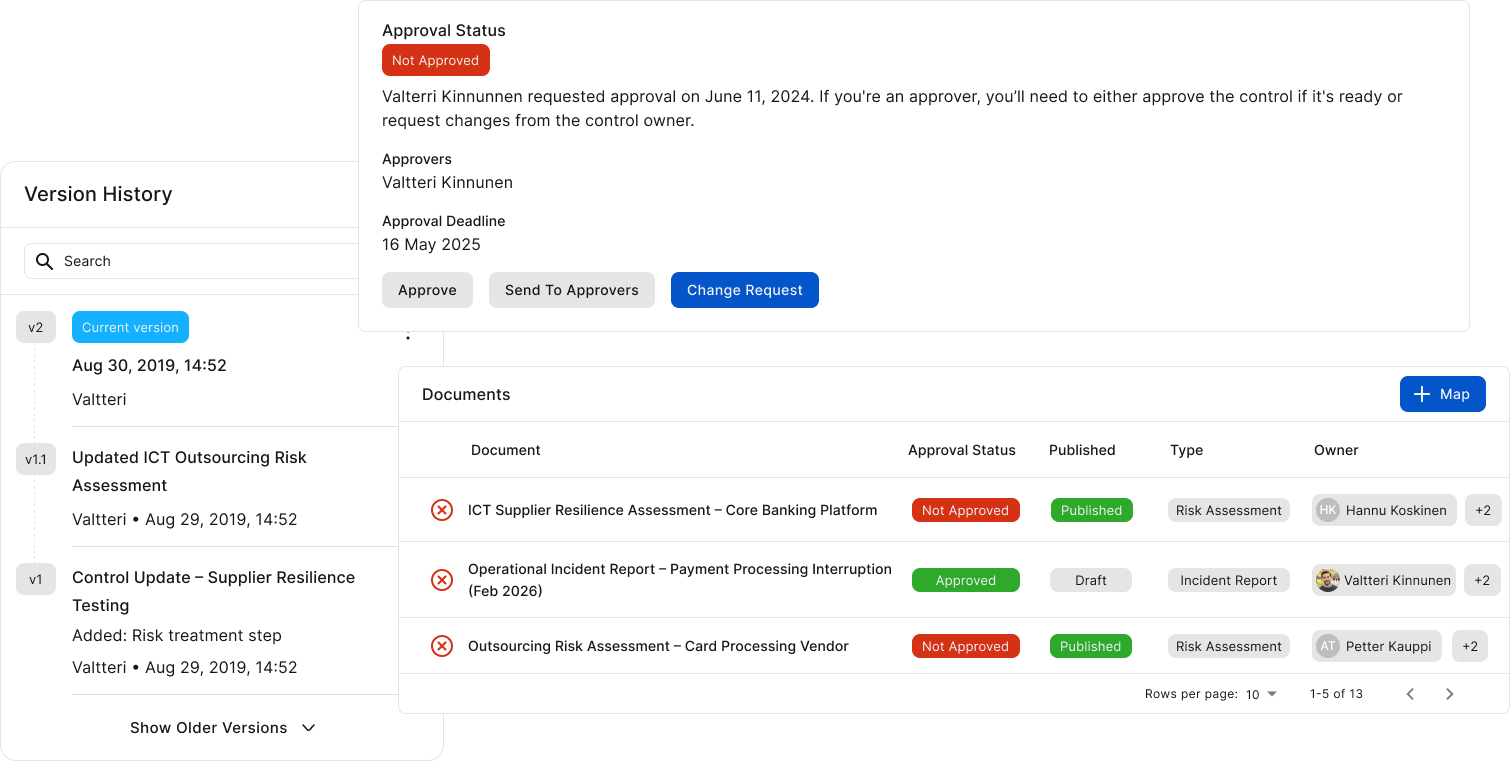 Identify, assess, and track risk vectors in real time